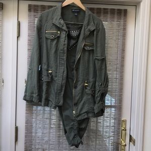 Inc Olive Green Pants and Jacket